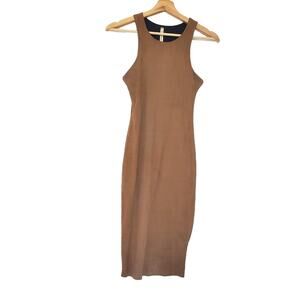 A+ Ellen | Soft Faux Suede Body Hugging Lightweight Stretch Dress
